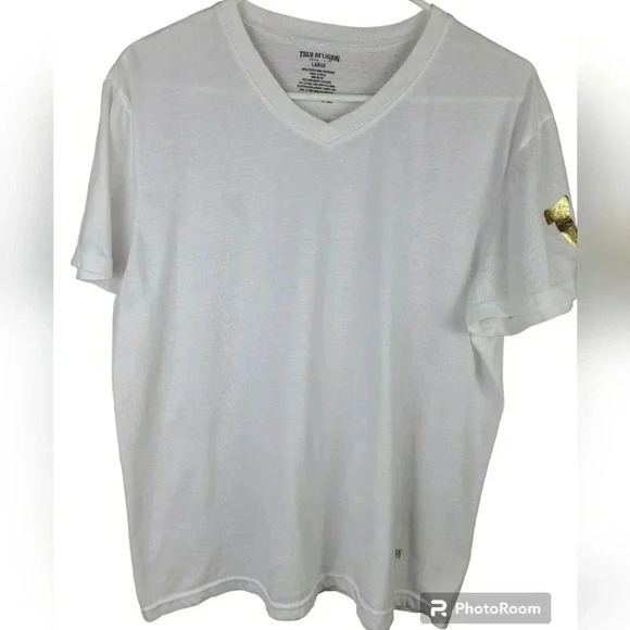 TRUE Religion V neck white t-shirt - Picture 1 of 6